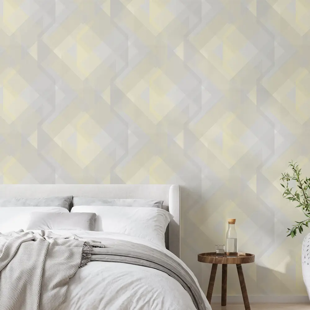 Обои флизелиновые Vog Collection Матрикс желто-серые 1.06 м 50016-43 STLM-2094643 - Вид №1