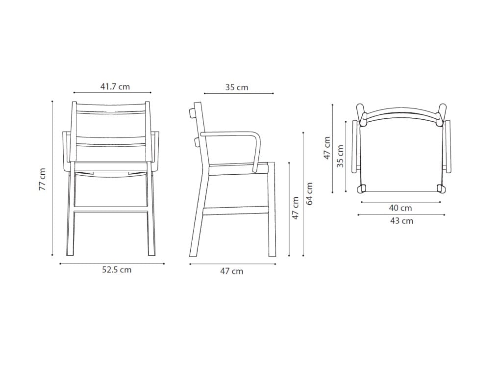 Стул из бука с подлокотниками TrabA' ARCH-00108179 - Вид №4