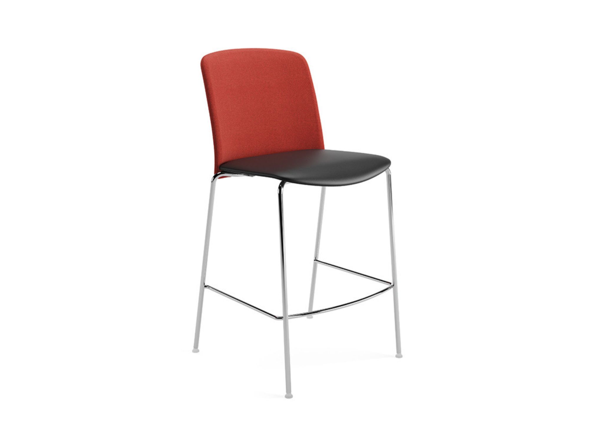 Кожаный и тканевый табурет с металлическими ножками Arper Mixu 02 ARCH-00085370