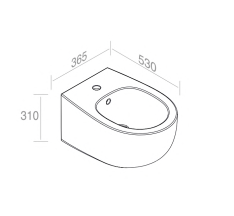 S556T1R1V0.140 Биде подвесное Dot A. e T. Italia AeT ITALIA DOT 2.0 - Вид №3