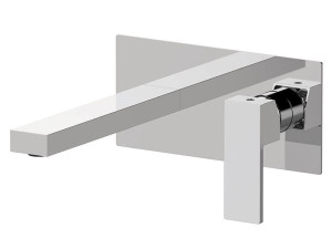 Однорычажный настенный смеситель для раковины с пластиной