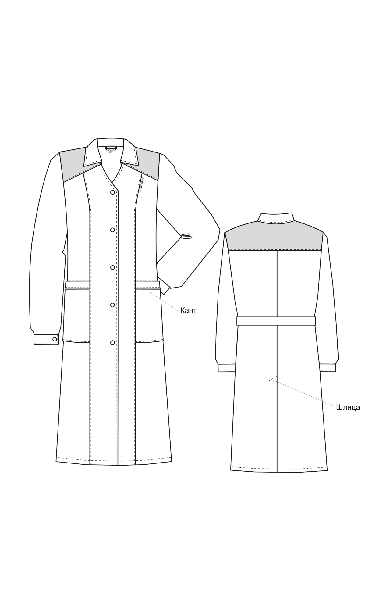 65721 Халат "Мастерица" женский василек с темно-синим  Одежда для обслуживающего персонала  размер 52-54/158-164 Спецодежда  - Вид №2