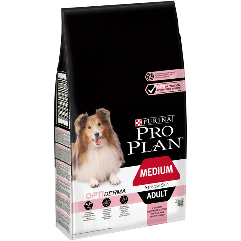 ПР0032628 Корм для собак для средних пород с чувствительной кожей лосось сух. 7кг Pro Plan 