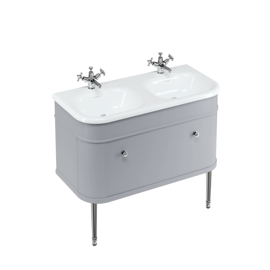 Burlington Chalfont Chalfont 1000мм Тумбочка с одним ящиком - Классический серый без ног (настенный) CH100G  - Вид №2