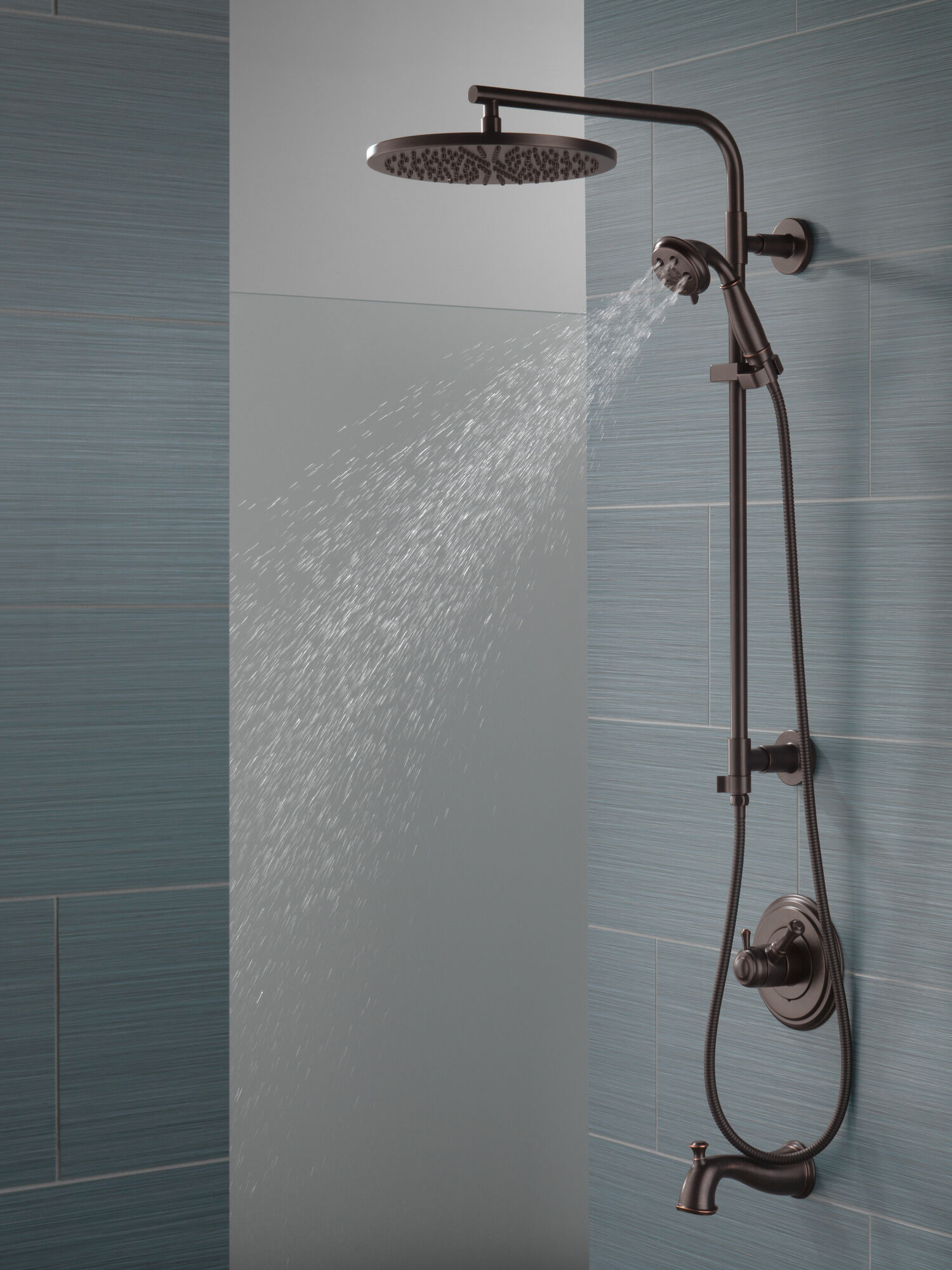 52158-RB Металлическая душевая лейка Raincan с одинарной настройкой Delta Faucet Universal Showering Венецианская бронза  - Вид №3