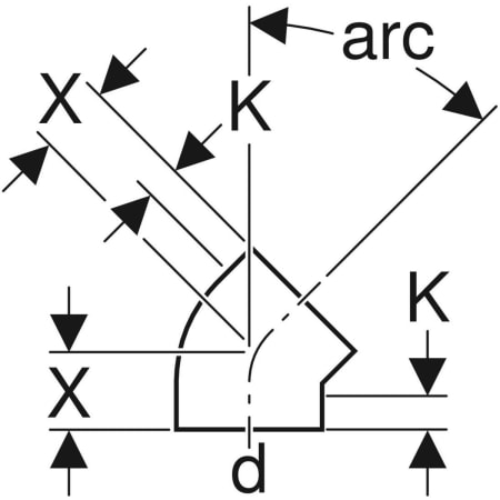 370.045.16.1 Отвод Geberit PE Geberit  - Вид №2