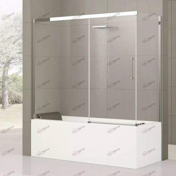 Novellini. Боковая панель 82x150 см VF с хромированным профилем ROSE ROSSE ROSEVF1761K