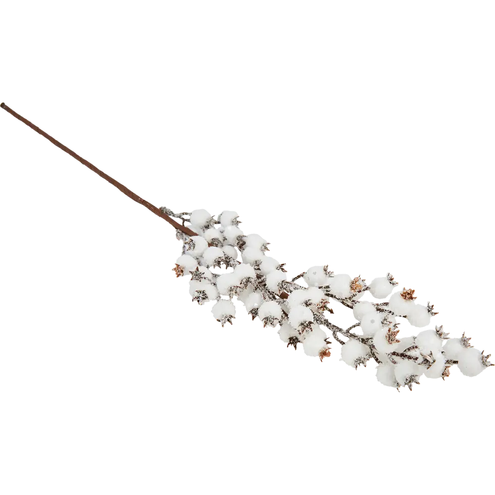 Ветка декоративная Зимние ягоды пластик белая 15x58 см Santreyd STLM-2146221