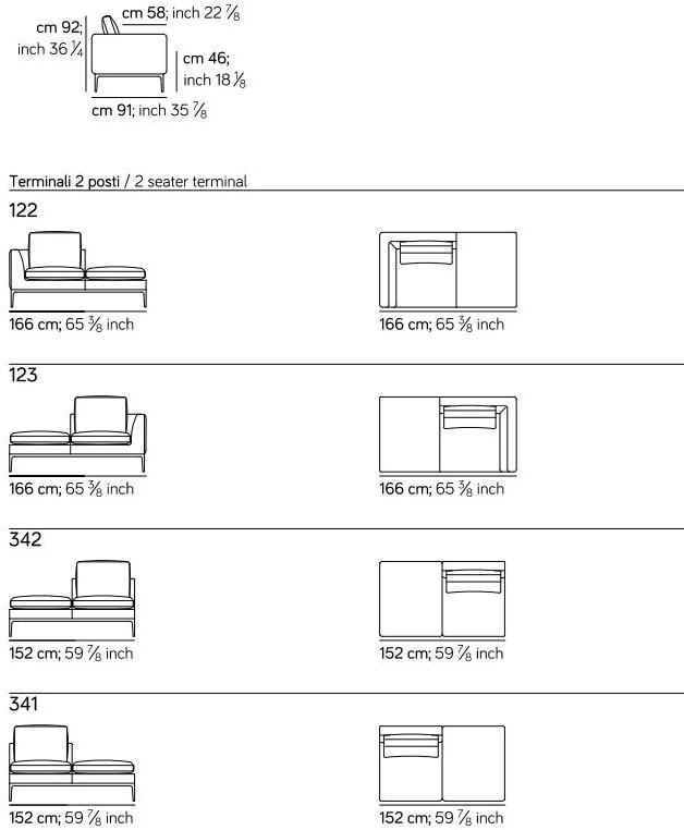 AMURA 2-местный тканевый диван Leonard Am024.045 - Вид №6