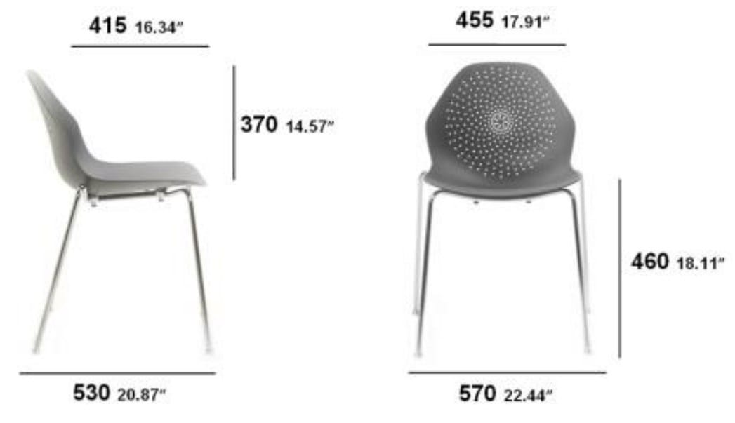 Литой алюминиевый штабелируемый стул SITIA Klera ARCH-00057911 - Вид №6