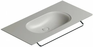 1100HZCS Подвесная раковина настенная консольная овальная CERAMICA CATALANO  серая