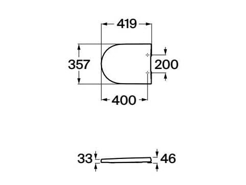 Пластиковое сиденье для унитаза Roca ROUND 801D10..1 / 801D20..1 ARCH-00085454 - Вид №3