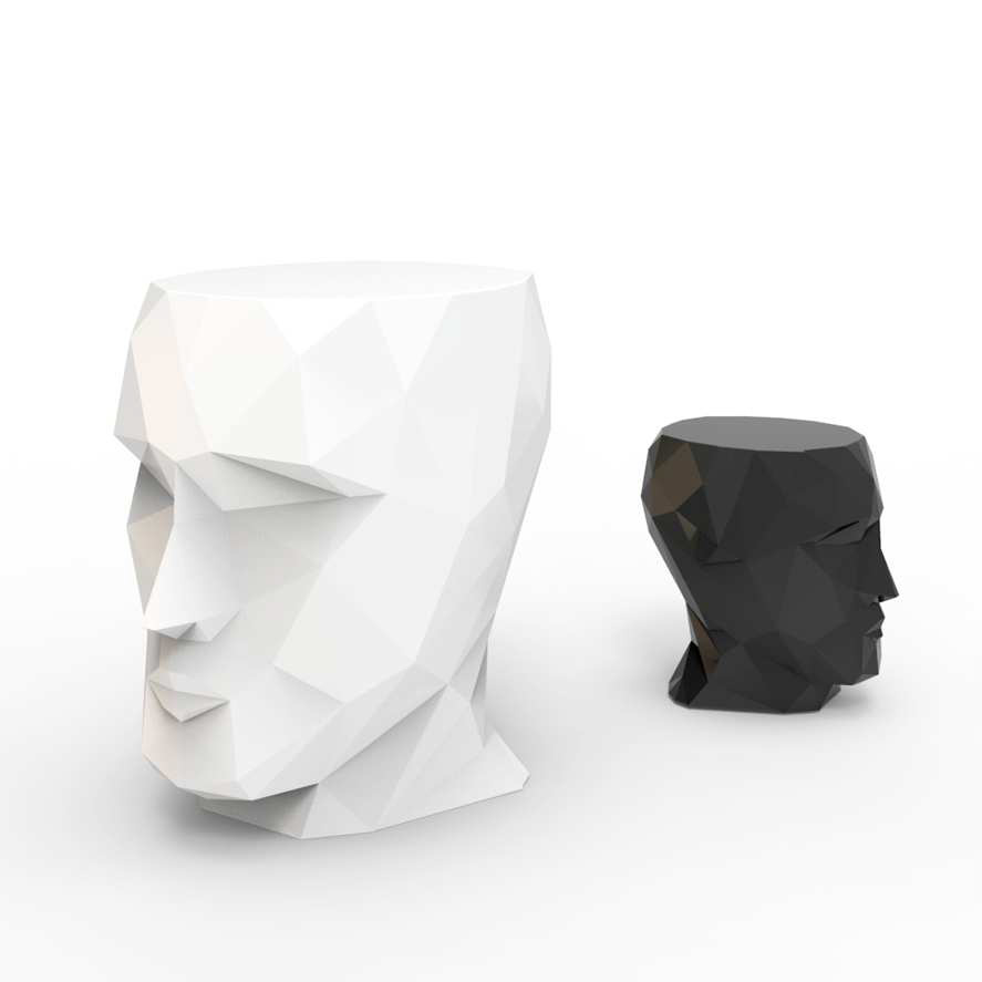 070221 Табурет матовый черный Vondom Adan - Вид №2