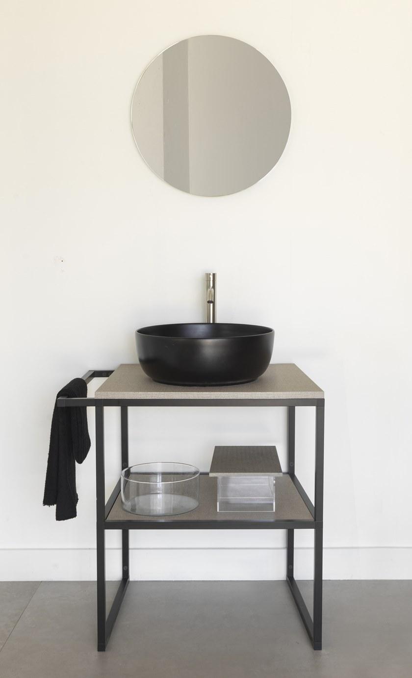 Scarabeo Ceramiche Тумба под умывальник с вешалкой для полотенец Frame 2.0 sun-id-1412637 - Вид №6