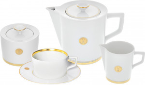 10664305 Meissen Сервиз чайный Meissen "Мечи Meissen" №2 на 6 персон 15 предметов Фарфор