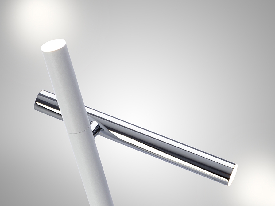 098337 Настольная лампа 2L хром/белый Schuller Varas  - Вид №1