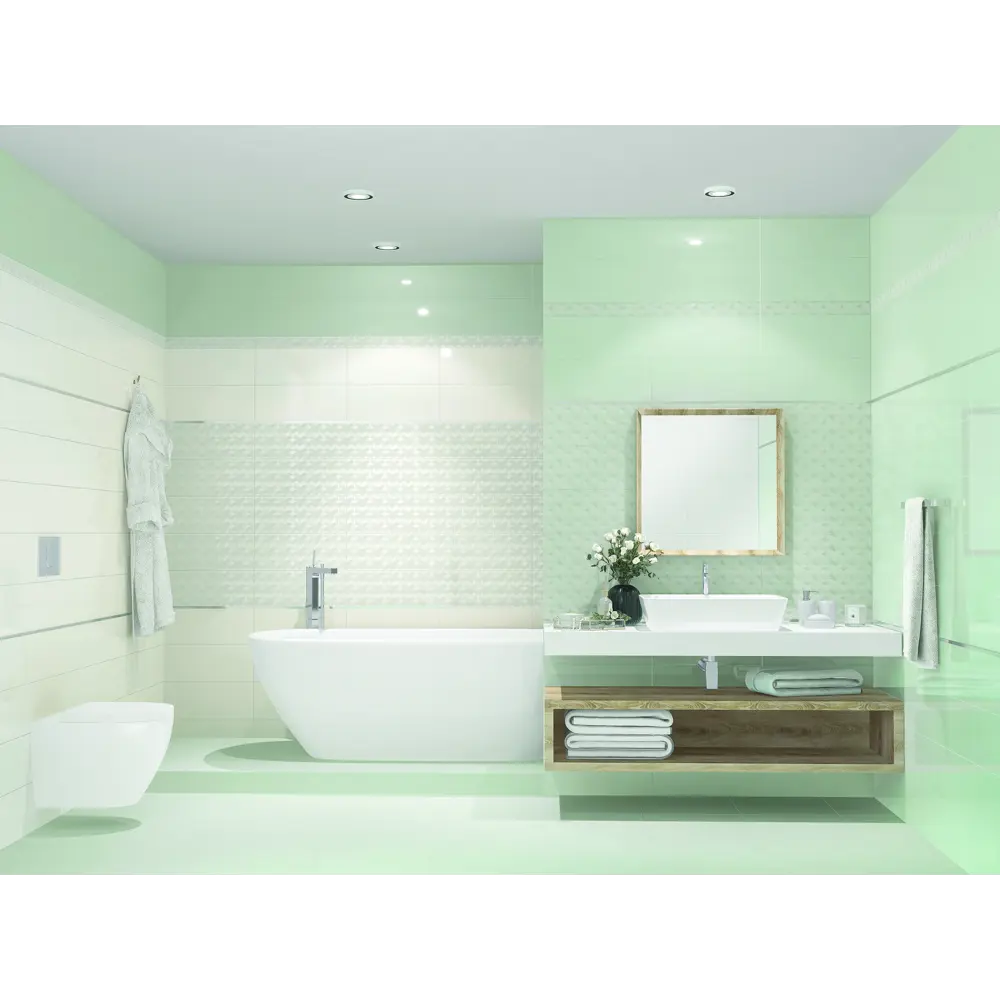 Плитка настенная Azori Lounge Light 20.1x50.5 см 1.52 м² цвет белый STLM-2019515 - Вид №1