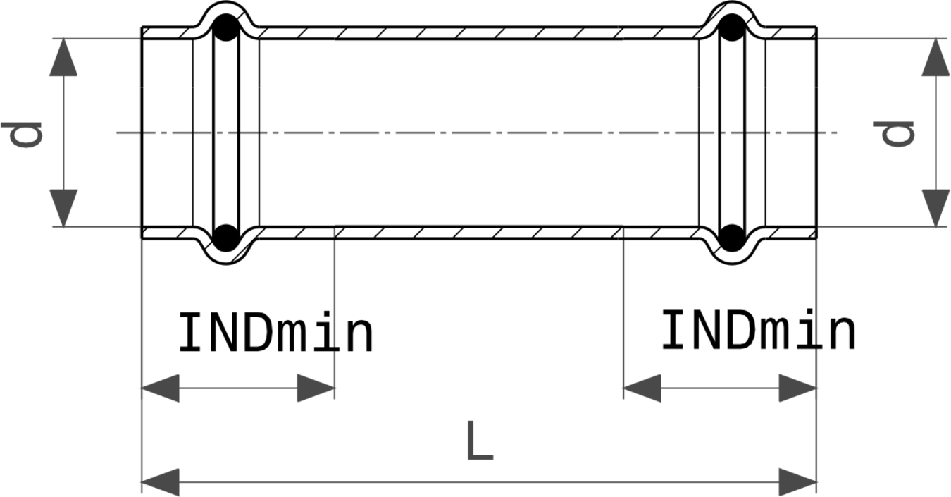 558 116 Модель 1115.5 Трубопроводные системы  Prestabo  Муфты Santreyd  - Вид №3