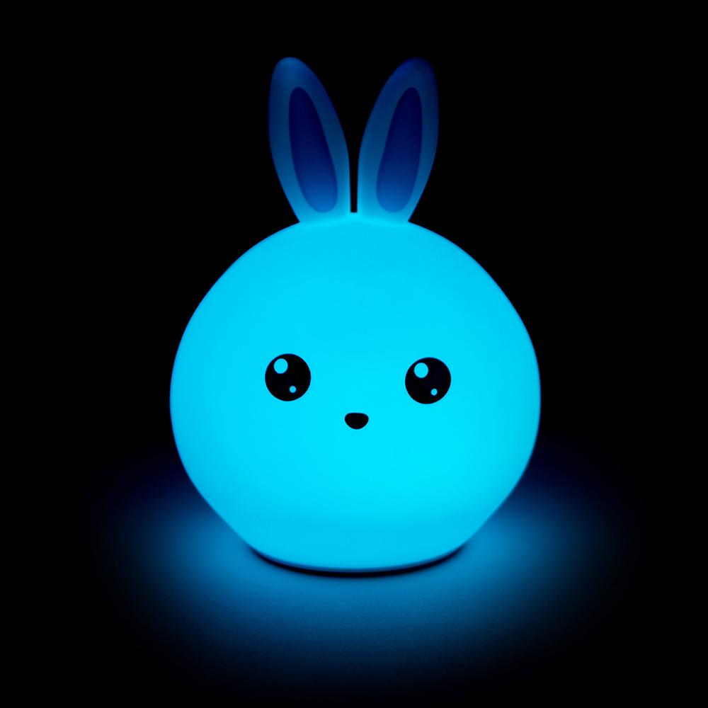 Ночник детский "Веселый зайчик с голубыми ушами" LITTLE LOVELY COMPANY  281703 Белый Santreyd  - Вид №3