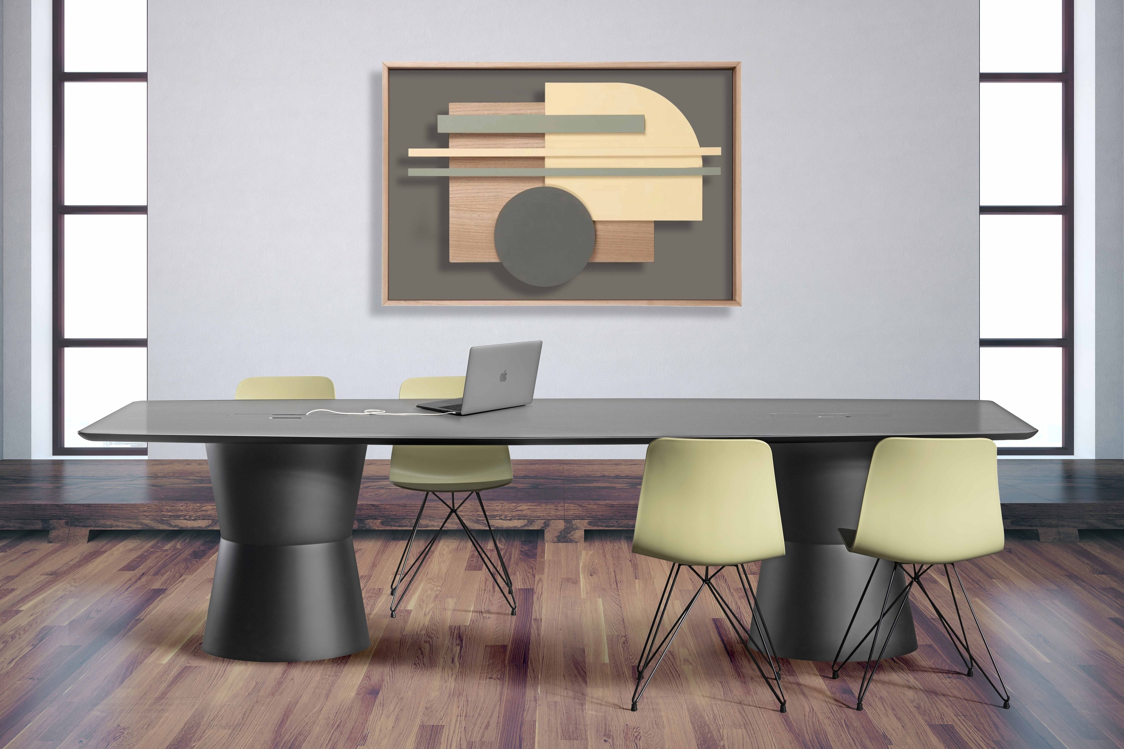 Овальный стол из инженерного пластика и ламинат GABER NIDABA OVAL ARCH-00031469 - Вид №2