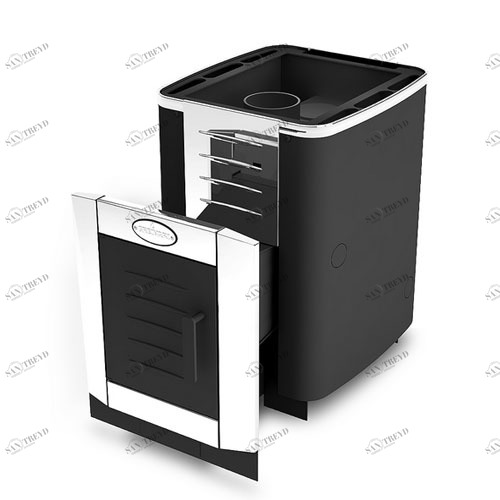 Печь для бани на дровах Кирасир 10 Silver Santreyd 26