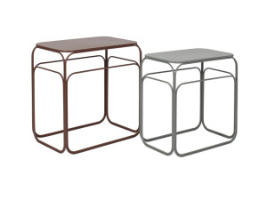 Набор из 2 прямоугольных журнальных столиков с порошковым покрытием