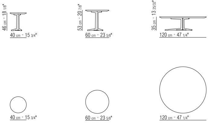 Flexform Круглый журнальный столик из натурального камня Fly sun-id-1481554 - Вид №4