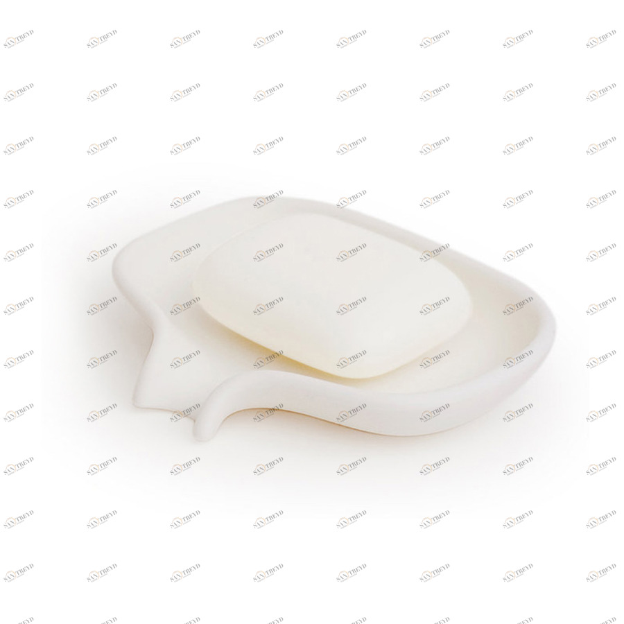 Мыльница белая с носиком для слива BOSIGN  00-3869399 Белый 