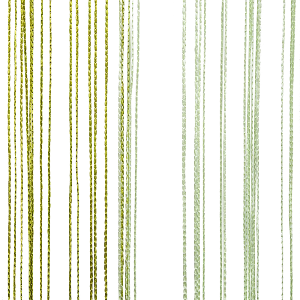 Штора нитяная 150x280 см однотон цвет белый/зелёный INSPIRE STLM-2088372 - Вид №2