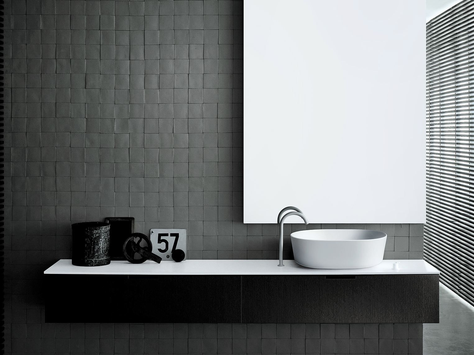 Деревянный шпон подвесной умывальник Boffi Duemilaotto ARCH-00053544