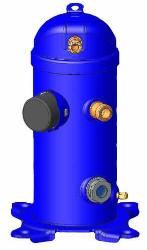 Danfoss MLZ — герметичные спиральные компрессоры MLZ076T4LC9A Компрессор спиральный 121L8655  - Вид №15