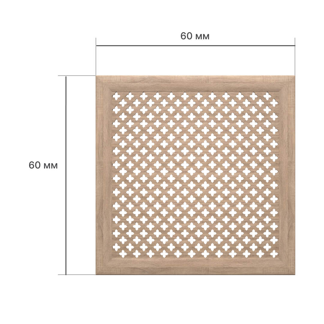 Экран для радиатора 60х60 см Готико дуб винтаж STELLA Standart STSR-1118 - Вид №2