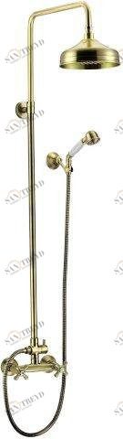 Душевая стойка со смесителем для верхнего и ручного душа CEZARES RETRO-C-CD-02