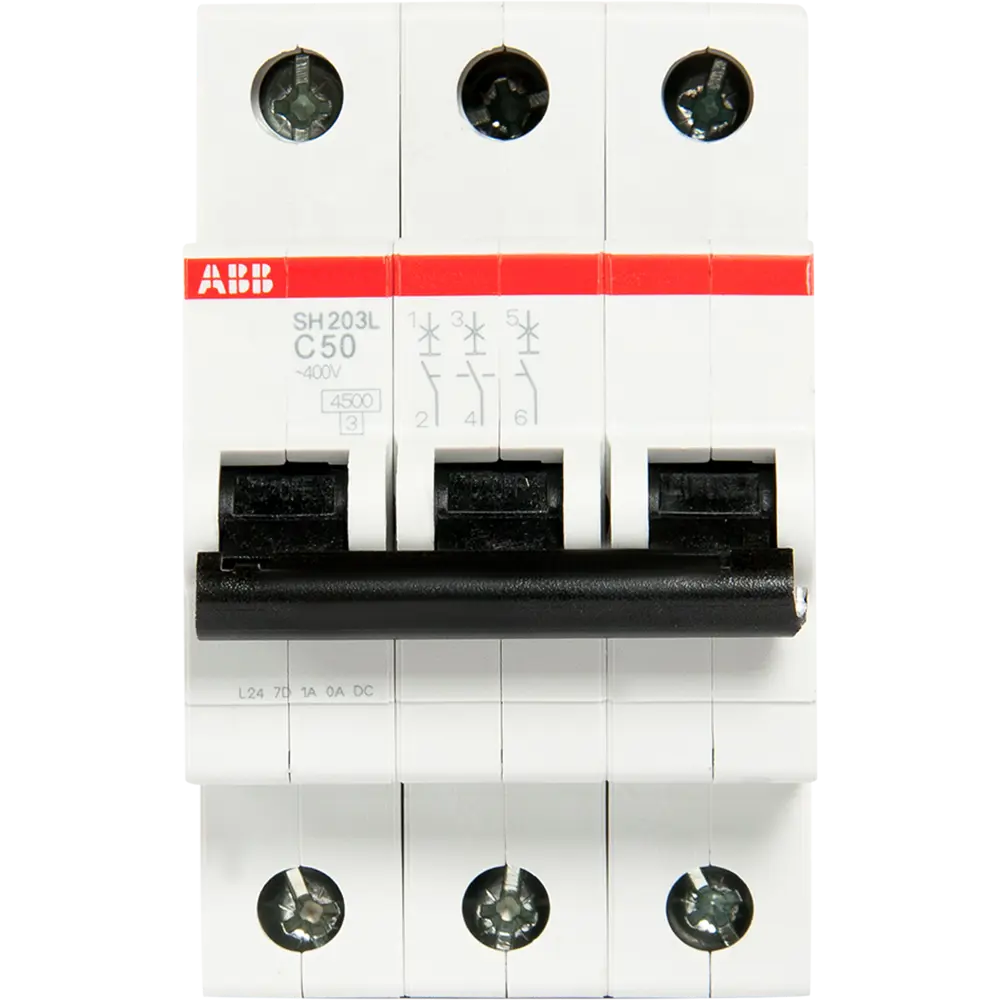Автоматический выключатель ABB SH203L 3P C50 А 4.5 кА 2CDS243001R0504 STLM-2056019 - Вид №1