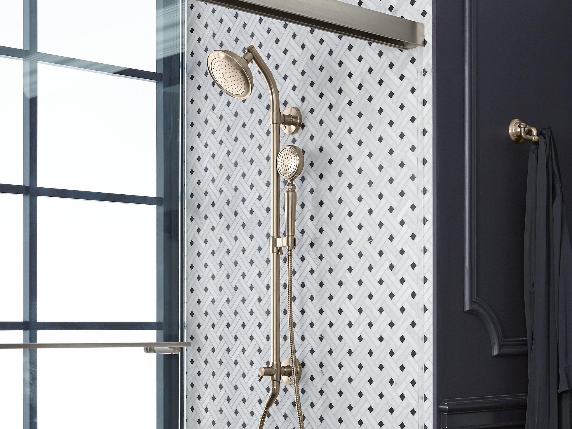 KOHLER Однофункциональный ручной душ Artifacts 2,0 галлона в минуту с технологией впуска воздуха Katalyst K-72776-CP  - Вид №2