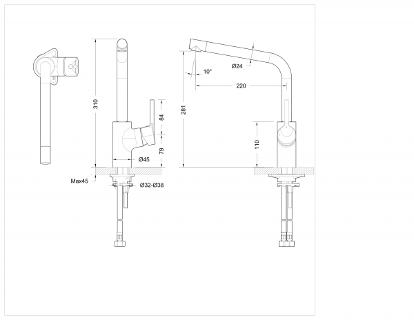 Смеситель для кухни PALACE F7172217CP-1-RUS bravat - Вид №1