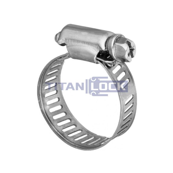 Червячный хомут (21-38 мм), нержав. сталь, TL21-38WCSS TITAN LOCK 