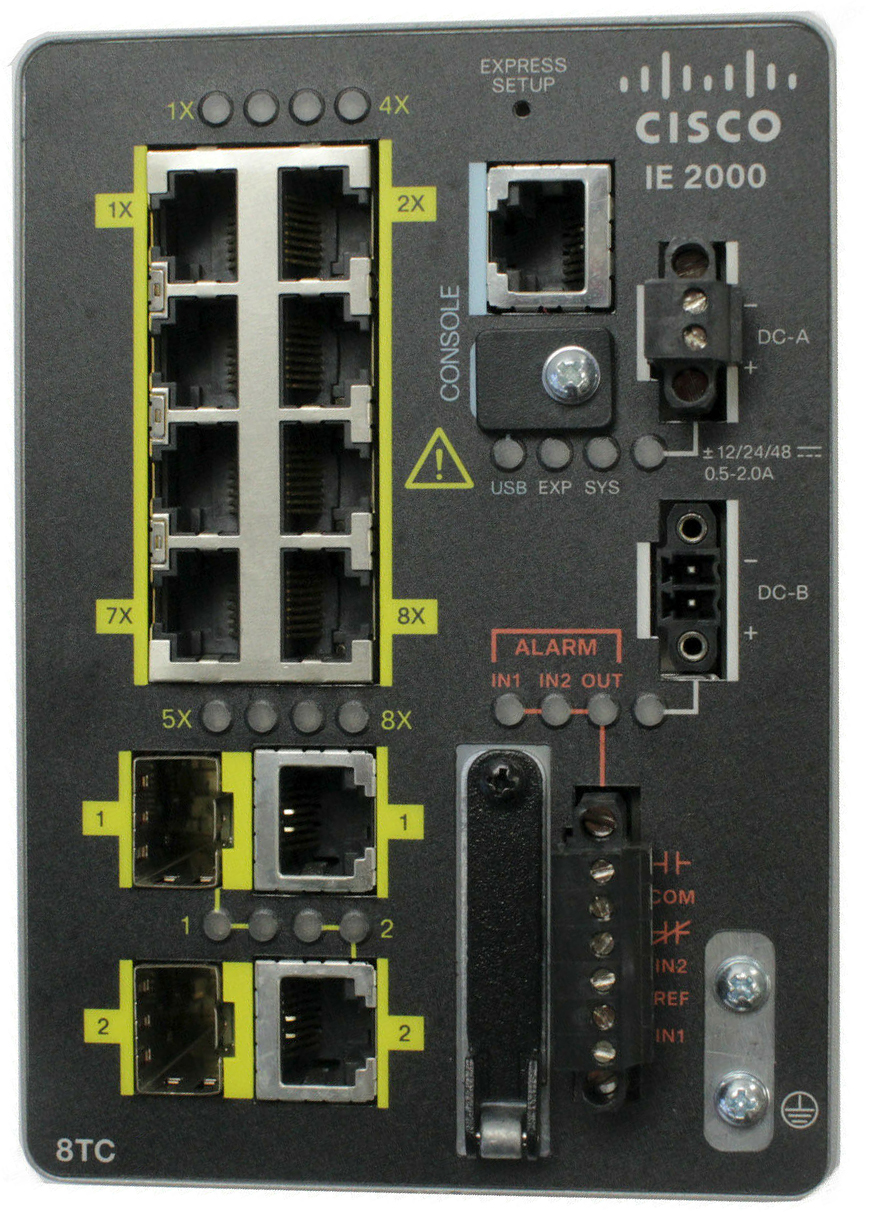 IE-2000-8TC-B Ie2000 with 8fe copper ports and 2fe uplinks (lan base) Cisco Santreyd 