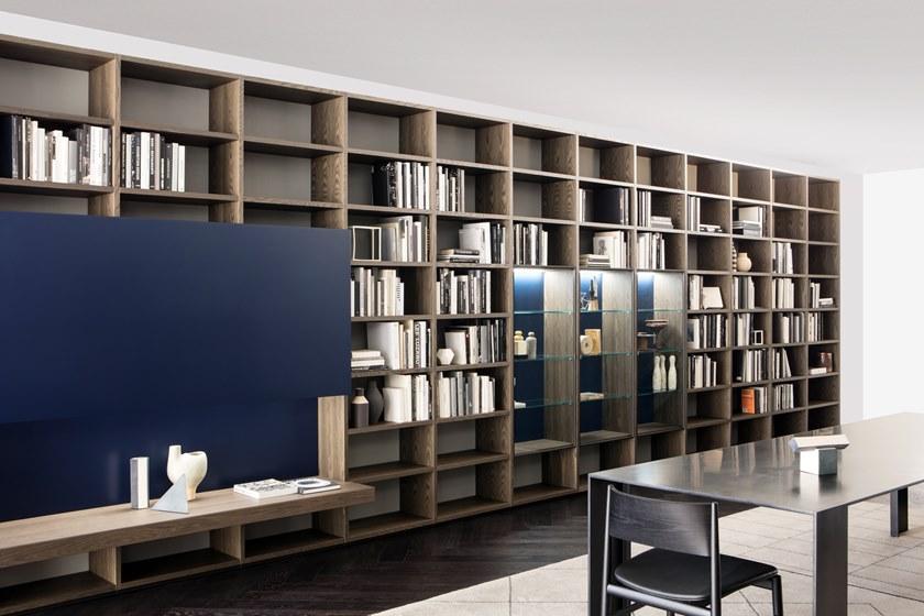 Porro Настенный книжный шкаф из ореха System sun-id-1457566 - Вид №1