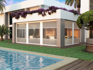 Навес с алюминиевой рамой