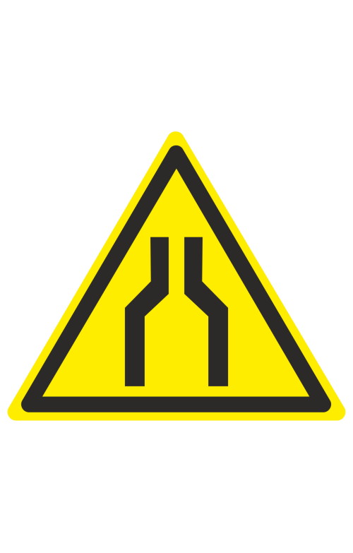 68483 Знак "Осторожно. Сужение проезда " ( W 30 )  Предупреждающие знаки размер 100 х 100 мм Спецодежда 