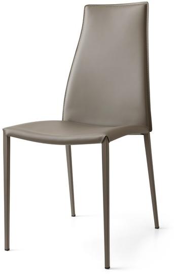 Calligaris Стул из регенерированной кожи с высокой спинкой  Cs/1452  - Вид №1