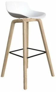 Grado Design Табурет с полипропиленовым каркасом и подставкой из бука Queen Que-bs-03/que-bs-04