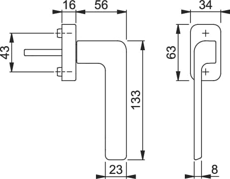 Латунная оконная ручка с замком HOPPE Венеция ARCH-00048852 - Вид №2