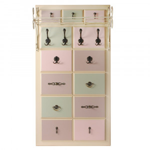 15004 Вешалка настенная Пандора 3 Айвори Акварель BOGACHO