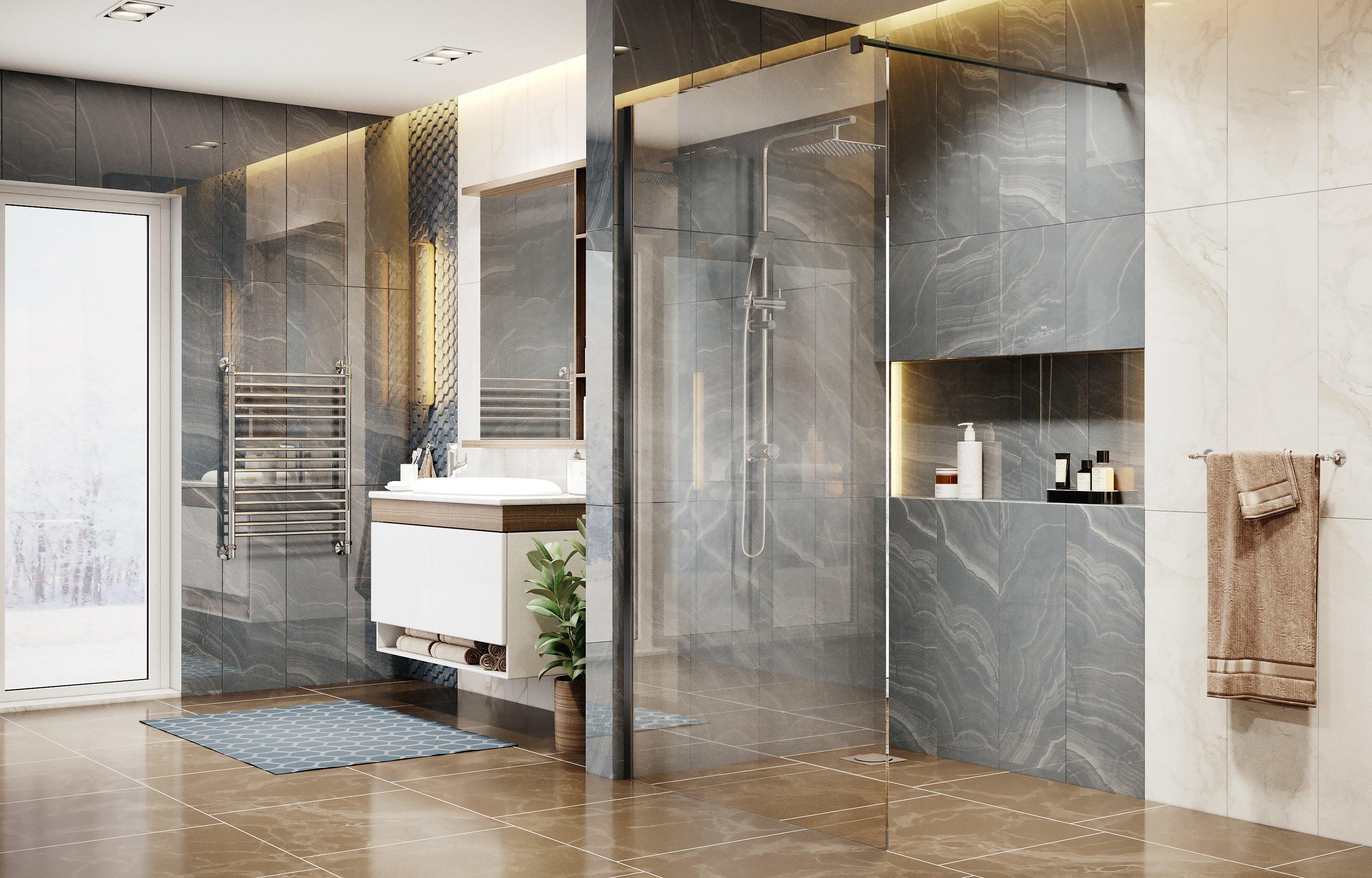 Душевая перегородка Ambassador Waik-in 15031111 (1100x2000), 1 место Walk-in - Вид №1