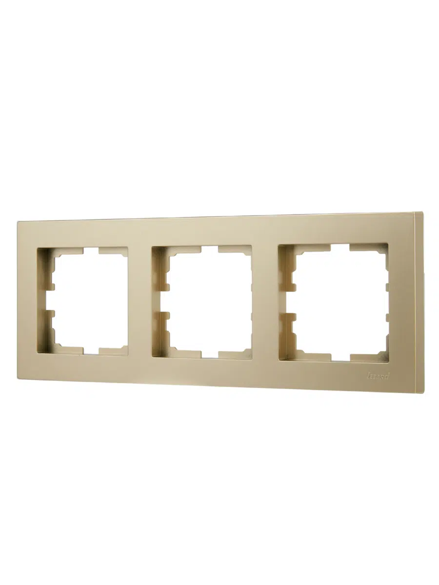 VESNA Рамка 3-ая горизонтальная золото LEZARD 742-3600-148 - Вид №1
