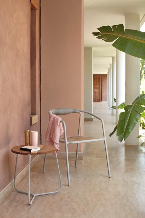 Стул лава веревка 4,5мм антрацит + teak Manutti Duo MNST39 - Вид №12