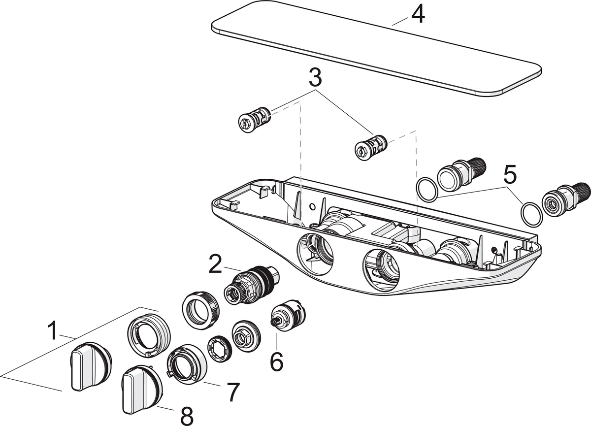 Oras 7560U-15 Смеситель для душа 7560U-15 Esteta Хром/Серый  - Вид №4