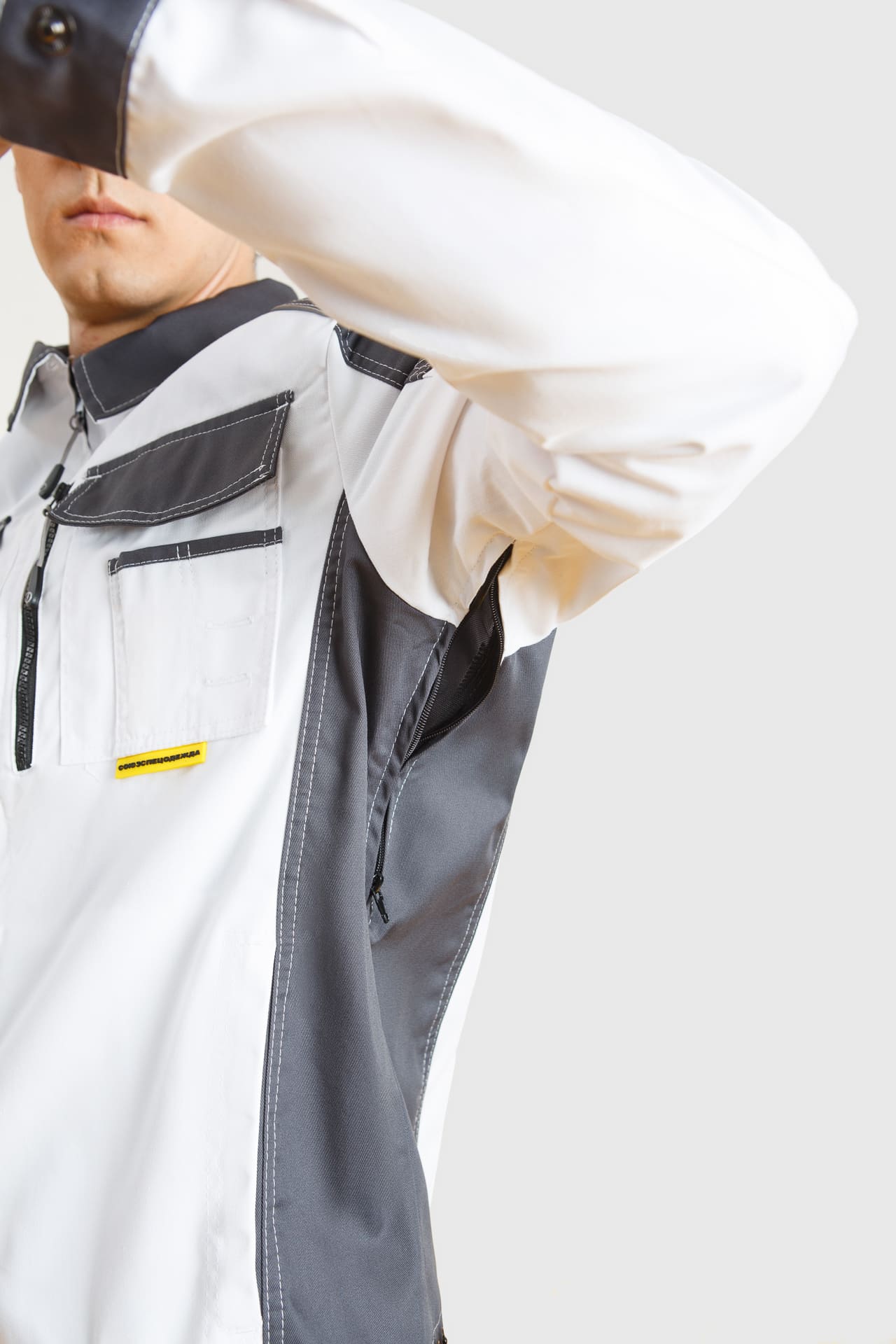 4974831 Костюм  NEW белый графит STATUS  Летняя спецодежда  размер 60-62/170-176  - Вид №11